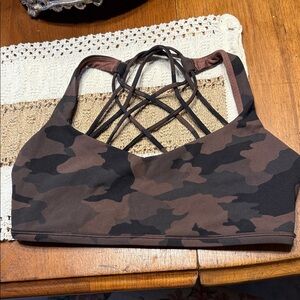 lululemon athletica Brown and Black Camo Sports Bra
